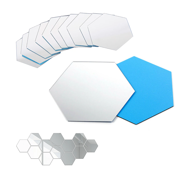 Aranjament de oglinzi hexagonale pe pereteDANGRO