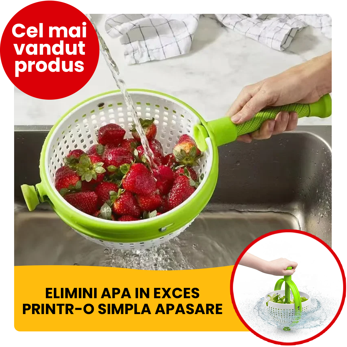 OFERTA Strecuratoare centrifuga pentru paste, fructe si legume de la DANGRO, DANGRO.ro, .