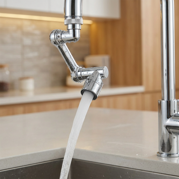 Extensie metalica anti-stropire pentru robinet – chiuveta mai curata