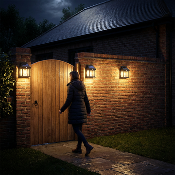 Lampa solara cu senzor de miscare pentru curte si intrare – Set 3 bucati