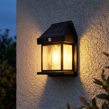 Lampa solara lumina calda pentru balcon, foisor si curte – Set 3 bucati