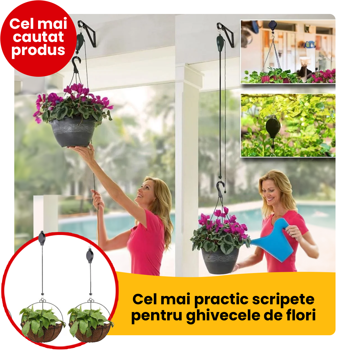 Scripete retractabil pentru ghivece DANGRO
